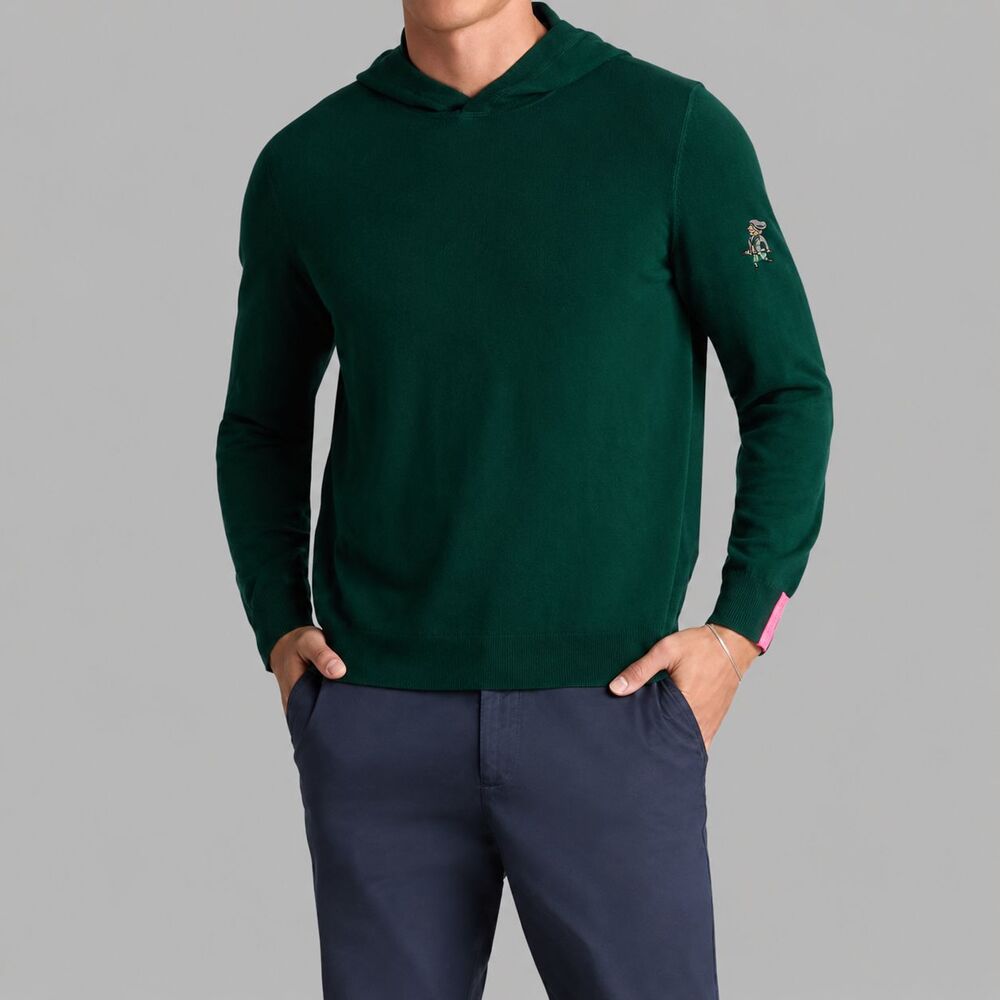 G/FORE Cashmere Hooded Sweater Mens XXL Cypress Green Golf Pullover Knit NEW